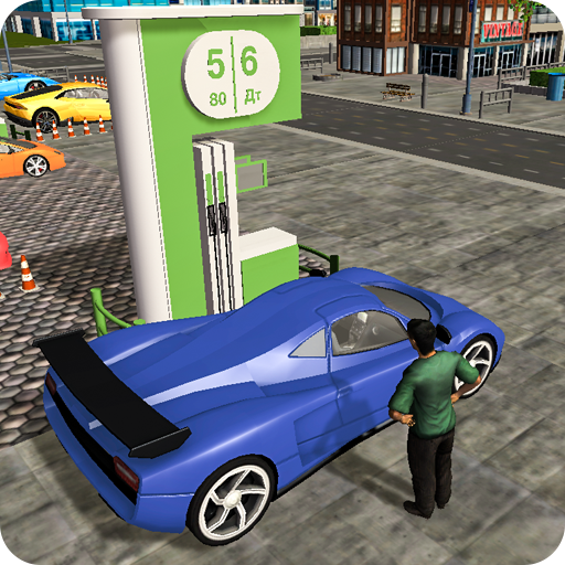Real Sports Car Gas Station Parking Simulator 17 icon