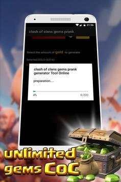Free Gem for COC  Prank screenshot 3
