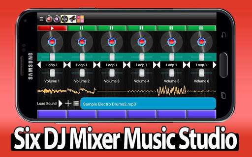 Six DJ Mixer Music Studio screenshot 1
