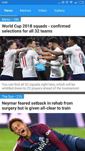 Football Soccer News screenshot 1