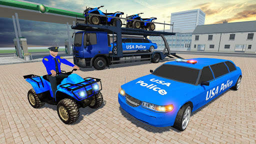 US Police ATV Quad: Transporter Game screenshot 1