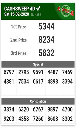 Live 4D Result screenshot 3