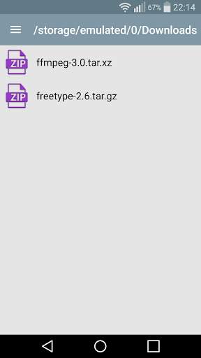 Simple unzip, unrar and zip screenshot 2