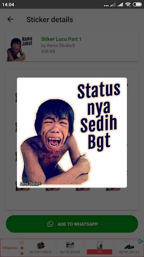 Stiker Lucu 2021 WAStickerApps स्क्रीनशॉट 6