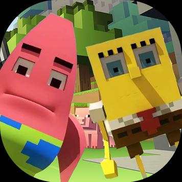 Sponge-bob Game Ninecraft Dash screenshot 1