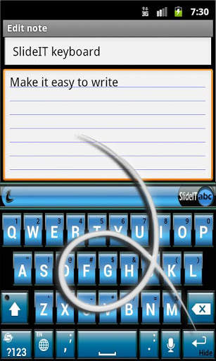 SlideIT Blue Metal Skin 2 تصوير الشاشة
