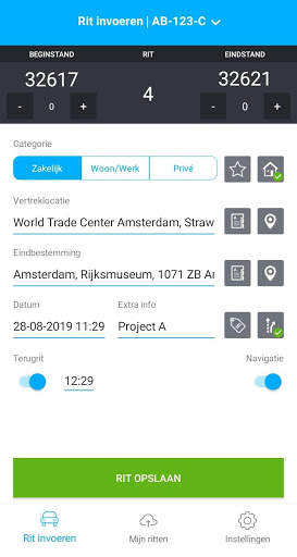 EasyRit - ritregistratie screenshot 1