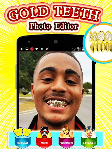 Gold Teeth Photo Editor 3 تصوير الشاشة