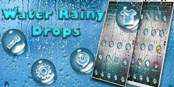 Water rain drops theme screenshot 4