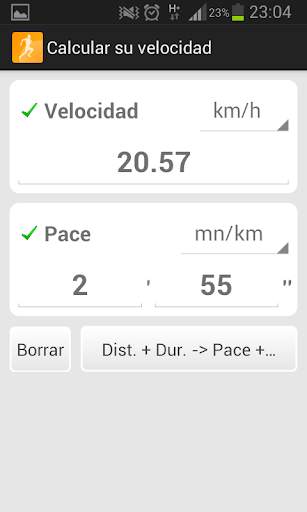 Calcular su velocidad y pace screenshot 2