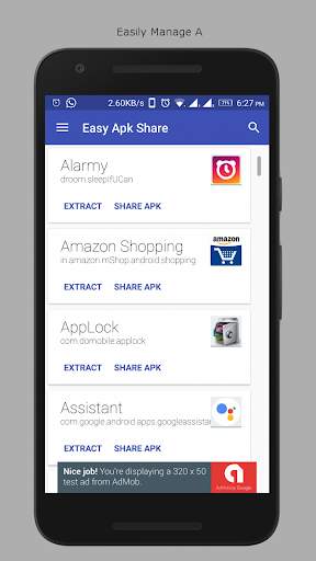 Easy Apk Share-Share Apps via Whatsapp and manage screenshot 1