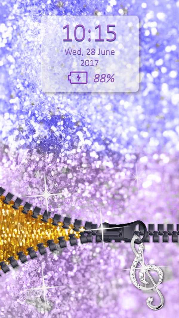 Glitter Zipper Screen Lock App screenshot 2