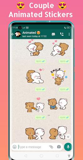 Milk and Mocha Animated Stickers for Whatsapp screenshot 1