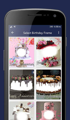 Name Photo On Anniversary Cake Photo Frame screenshot 2