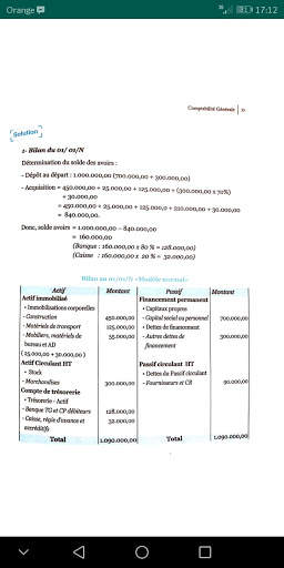 Comptabilité générale :Le Bilan exercices corrigés скриншот 8