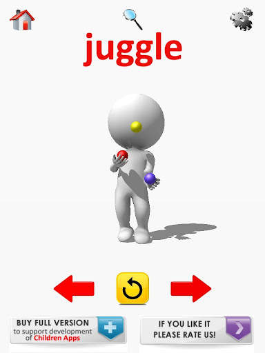 Action Words: 3D Flash Cards screenshot 12