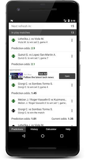 Live Tennis Predict0r screenshot 1