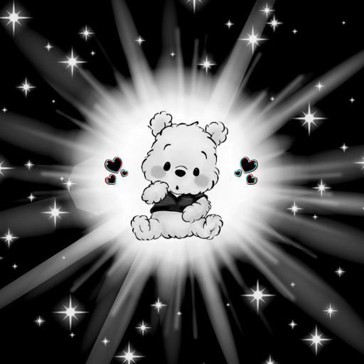 Winne Stickers for WhatsApp (Black &amp; white) icon