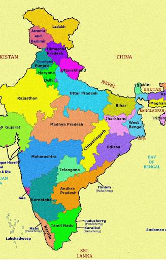 India Map & Capitals screenshot 1