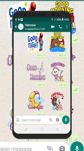 Good Morning & Night Stickers for WhatsApp screenshot 5