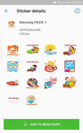 Good Morning Stickers for WhatsApp screenshot 1