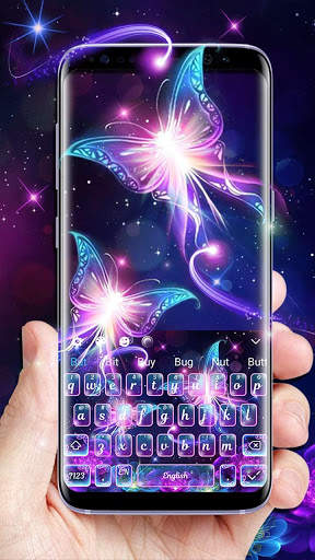 Neon Butterfly Keyboard screenshot 1