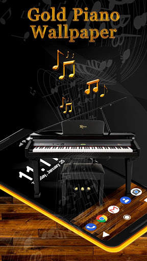 Gold Piano APUS Live Wallpaper screenshot 3