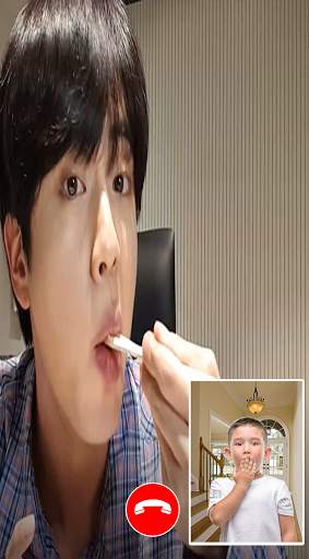 Jin Kpop BTS Video Call & chat Simulator screenshot 2