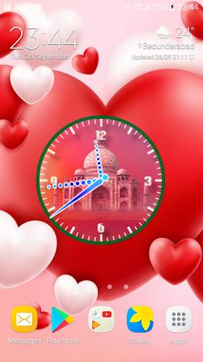 Tajmahal Clock Live Wallpaper screenshot 2