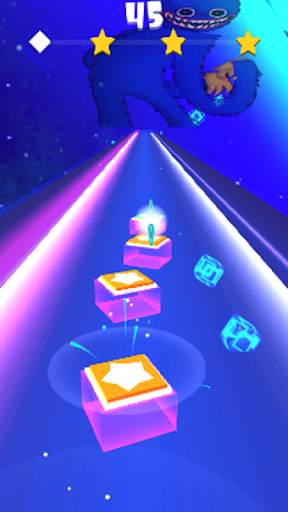 Huggy Wuggy Dancing Tiles hop screenshot 2