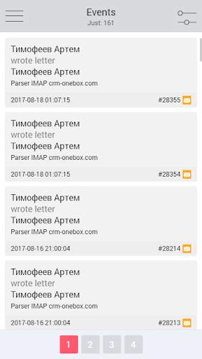 Mobile app for OneBox CRM ERP system screenshot 4