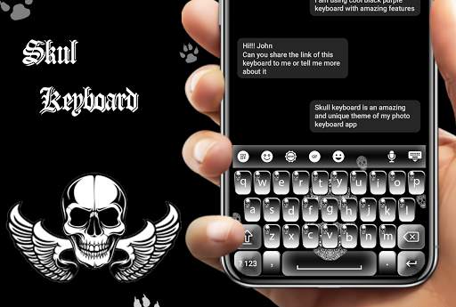 Skull keyboard - Flaming Skull Keyboard screenshot 1