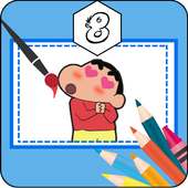 Shin chan painting game for kids icon