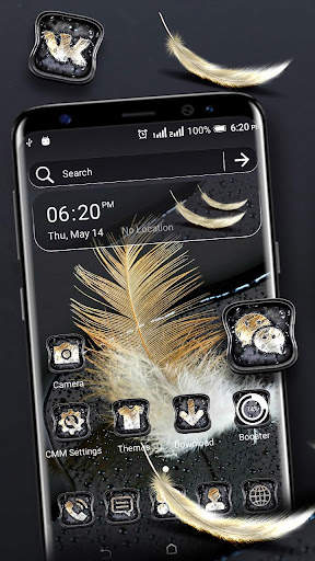 Feather Black Water Drop Theme screenshot 1