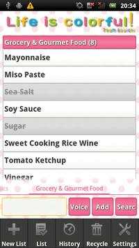 Simple! Custom Shopping List screenshot 1