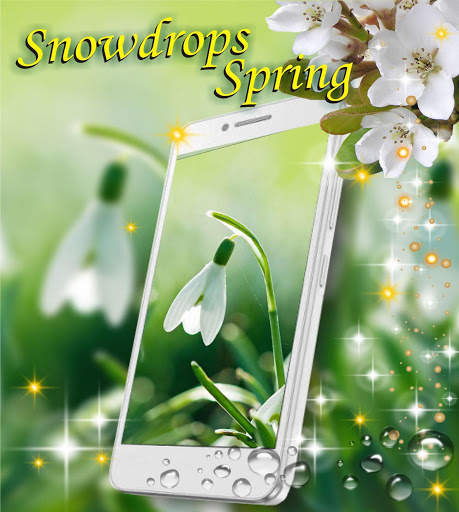 Snowdrops Spring live wallpapar screenshot 1