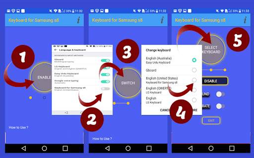 Keyboard for Samsung S8 screenshot 1