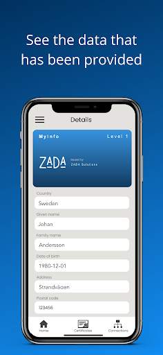 ZADA digital identity wallet screenshot 4