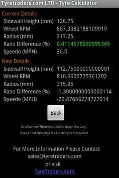 Tyre Calculator (Tire) screenshot 2