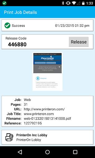 PrinterOn for Microsoft скриншот 6