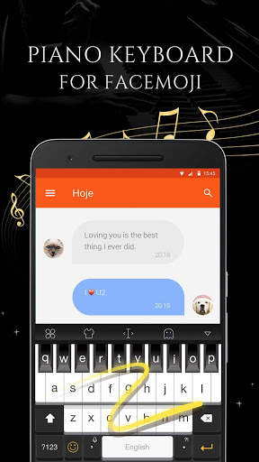 Piano Emoji Keyboard Theme screenshot 4