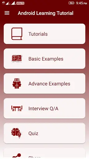 Learn Android Tutorial - Android App Development screenshot 1