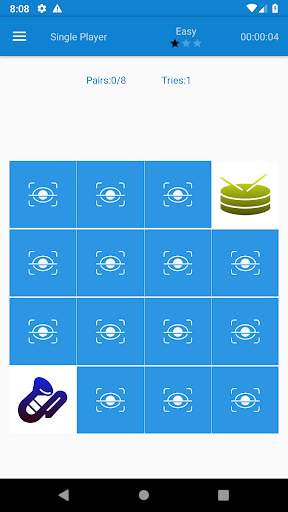 Memory game screenshot 1