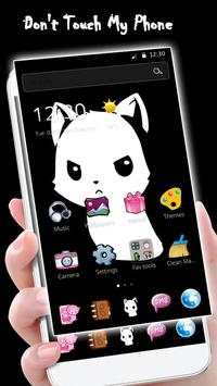 Cute Angry Cat Don't Touch My Phone Theme screenshot 3