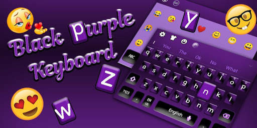 Simple Black Purple Keyboard Theme screenshot 5
