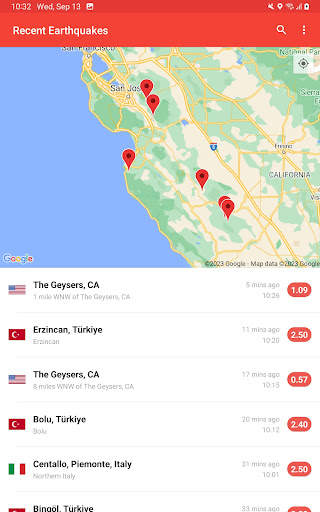 My Earthquake Alerts - Map screenshot 6