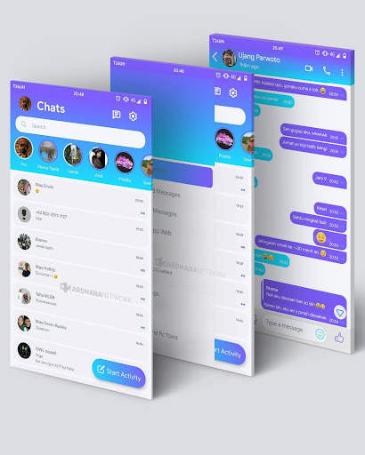 Tema Chat dan Wallpaper screenshot 2
