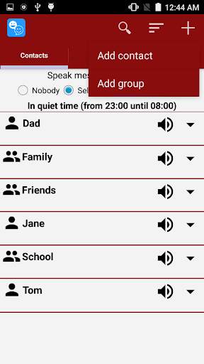 Talking Contacts for WhatsApp screenshot 1
