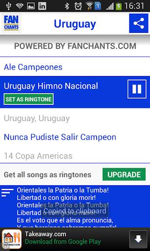 Uruguay World Cup 2014 Songs screenshot 4