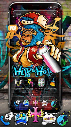 Hip-hop Cool Graffiti Monkey Theme🐵 screenshot 1